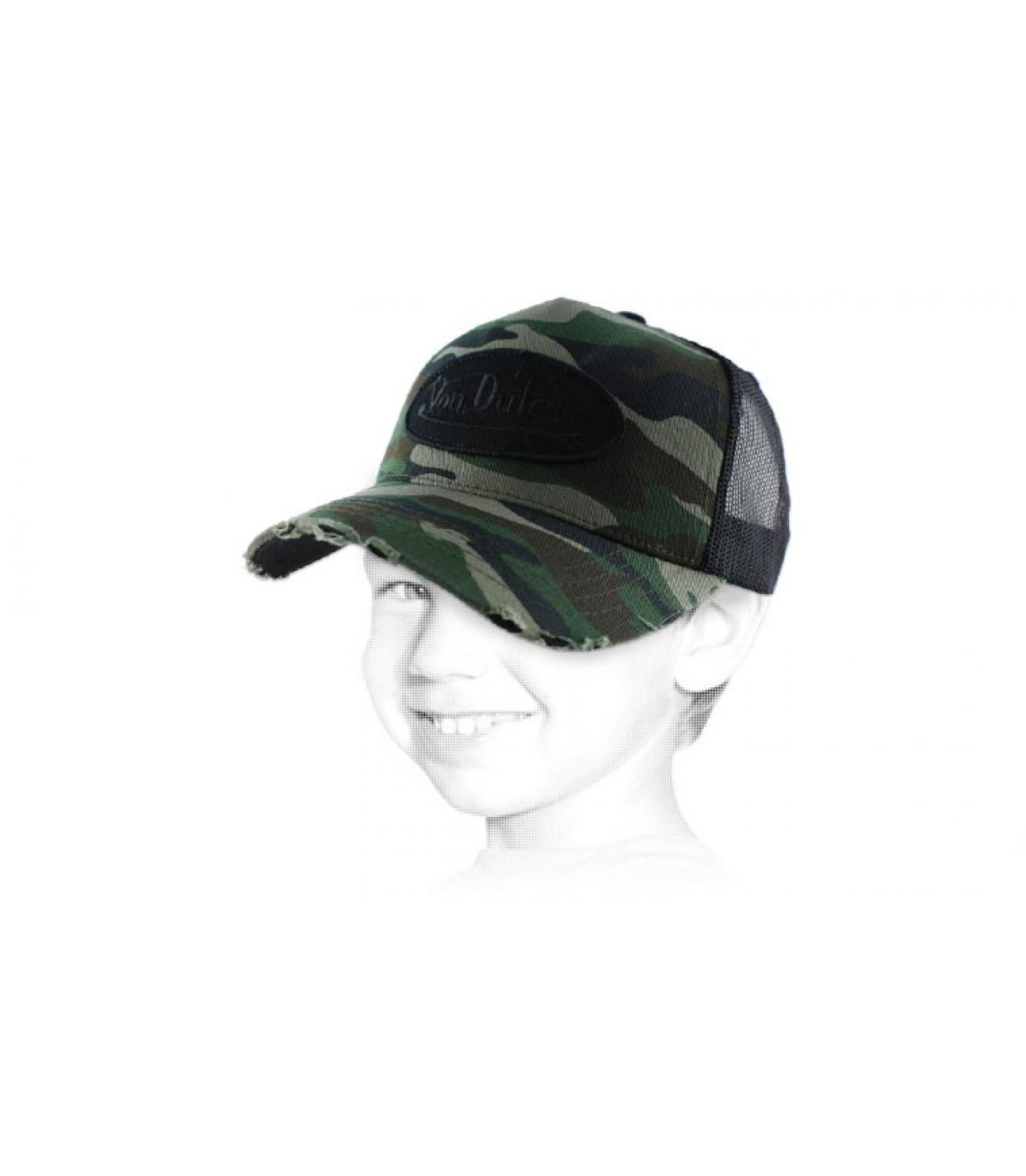 zwarte camo trucker Von Nederlan Trucker Camo black